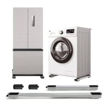 Imagem de Base Suporte Com Rodinhas Geladeira Fogão Máquina De Lavar