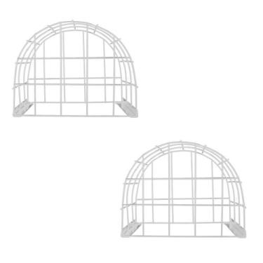 Imagem de Kit 2 Grade Câmera Gaiola Proteção Redonda Branca E Preta - TR ARAMADO