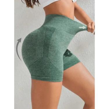 Imagem de Kit par: Até 10 Shorts Academia Empina Bumbum Cintura Alta  Várias Cor