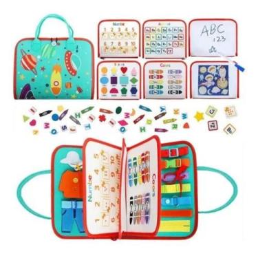 Imagem de Maleta Educativa Livro De Texturas Montessori Sensorial - Palaziun