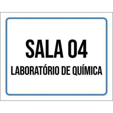 Imagem de Kit 10 Placas Sala 4 Laboratório Química 27X35 - Sinalizo