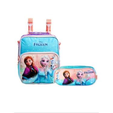 Imagem de Kit Frozen Elsa Anna Lancheira Térmica + Estojo Duplo - Xeryus