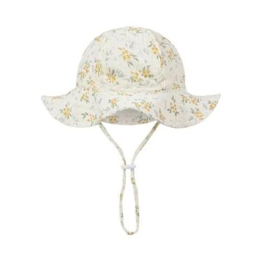 Imagem de Chapéus De Sol Para Bebês Com Estampa Floral 0-12M Ajustáveis Para Men