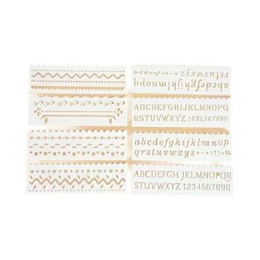 Imagem de Conjunto De Estênceis DIY Com Letras Do Alfabeto 8 Peças Para Pintura,