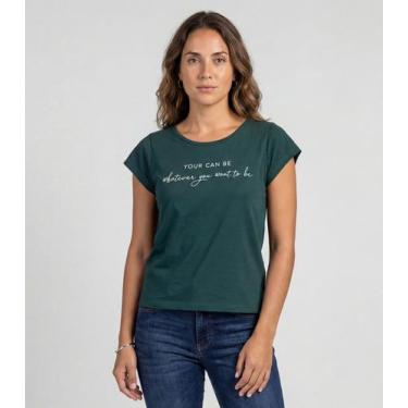 Imagem de Blusa Feminina Meia Malha Com Estampa Infinita Cor Verde, GG, Verde