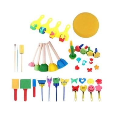 Imagem de Conjunto De 30 Peças De Esponjas Para Pintura, Ferramenta De Escovação