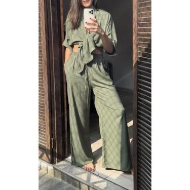 Imagem de Calça Pantalona De Viscolinho - Elegancia E Conforto - Bononi Beach, V