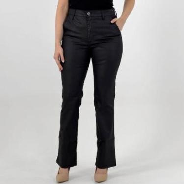 Imagem de Calça La Rossi Boot Cut Resinada Feminina-Feminino