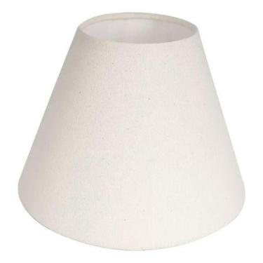 Imagem de Cúpula de Abajur 13x8x17cm Cone Tecido Algodão soquete nacional cor Be