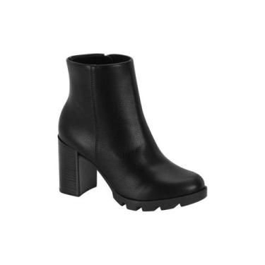 Imagem de Bota Beira Rio Coturno Cano Baixo Zíper Tratorada Preto, Preto, 37