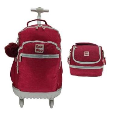 Imagem de Kit Mochila de Rodinha 360 Lancheira Tactel 7140 - Juvenil-Masculino