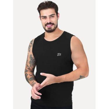 Imagem de Regata King & Joe Masculina Logomania Malha Signature Preta RE.26.001 