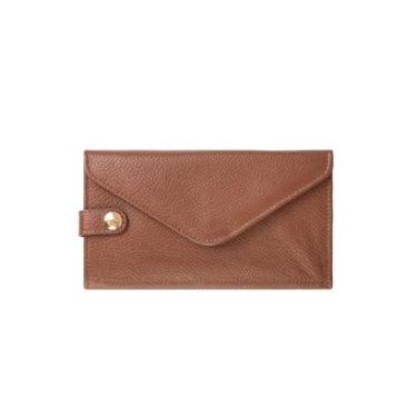 Imagem de Carteira feminina de couro liso Clara 10,5x19cm-Feminino