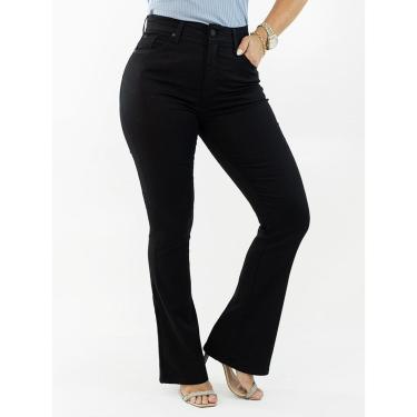 Imagem de Calça Feminina Flare Sarja Black Cetim Cintura Alta Anticorpus-Feminino
