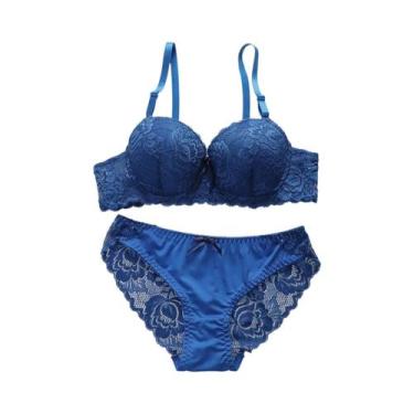 Imagem de Conjunto De Sutiã Push-up Multicolorido E Calcinha Para Mulheres, Ling