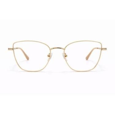 Imagem de Armação Óculos Quadrada Haste Detalhe Fashion-Feminino
