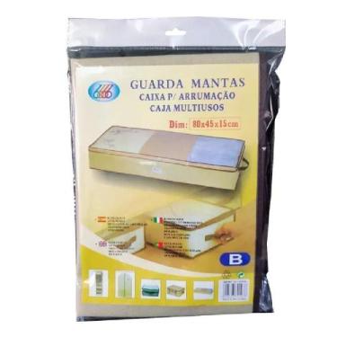 Imagem de Caixa Organizadora Guarda Manta Lençol Edredom Organiza Guarda Roupa Q