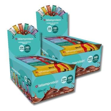 Imagem de Combo Misto Latam Fit Proteina Barras Frutas Wafer Proteina-Unissex