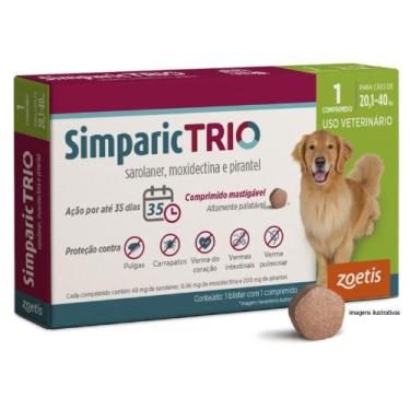 Imagem de Antipulgas e Carrapatos Simparic Trio para Cães de 20,1 a 40 kg com 1 