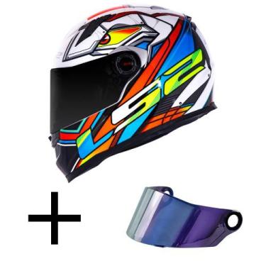 Imagem de Capacete LS2 FF358 Xdron Laranja Mais Viseira Camaleão, 58