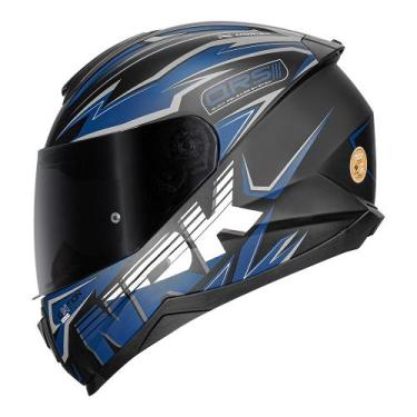 Imagem de Capacete Norisk Razor Ghost Preto e Azul Fosco Tamanho:58, 58