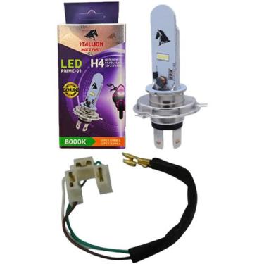 Imagem de Lâmpada Farol Led H4, Soquete Biz 125 2018 Até 2024 - Stallion