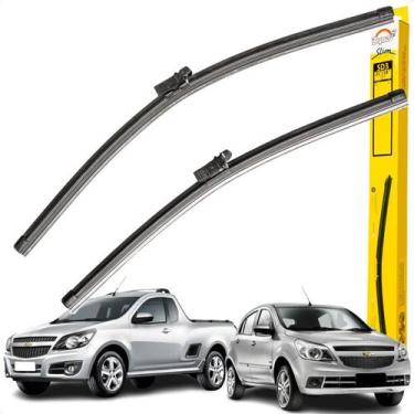 Imagem de Par Palhetas Limpador Parabrisa Agile Montana Dyna Original, Palhetas 