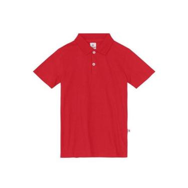 Imagem de Camisa polo infantil menino em meia malha Brandili, 6, Vermelho