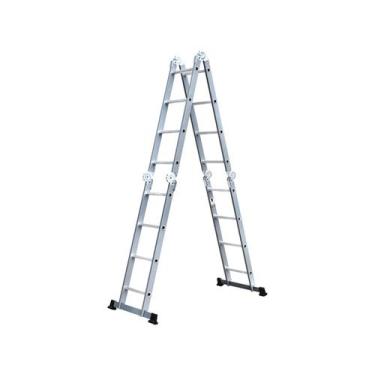 Imagem de Escada de Aço e Alumínio Multiuso 4x4 com Plataforma 16 Degraus Nell K