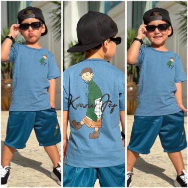 Imagem de Conjunto infantil masculino juvenil menino de verão - 2 peças de roupa
