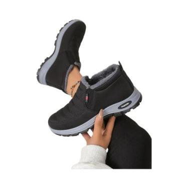 Imagem de Botas De Neve Casuais Masculinas Leves E Antiderrapantes Com Forro De 