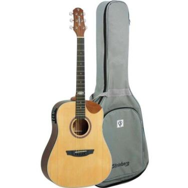 Imagem de Violão Strinberg Sd201hc Folk Aço Eletroacústico Natural Satin Com Bag