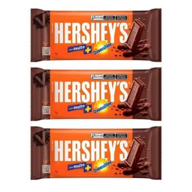 Imagem de Kit 3 Tablete Chocolate Ao Leite Crocante Ovomaltine Hersheys