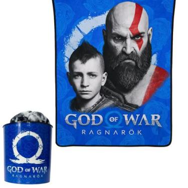 Imagem de Kit Manta e Balde Zona Criativa God Of War Ragnarok Original 1magnus, 