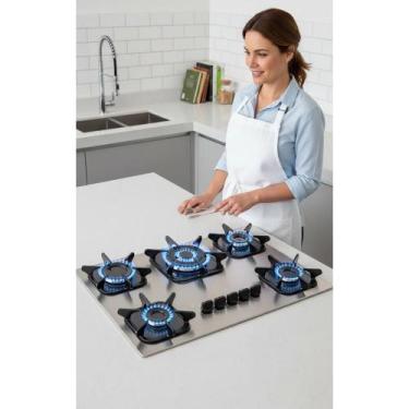Imagem de Cooktop 5 Bocas Alumínio Tripla Chama - Potência e Segurança - Congrat