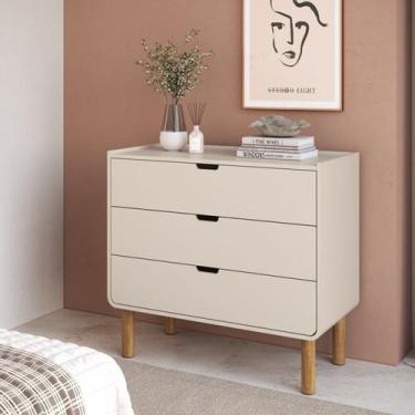 Imagem de Cômoda 3 Gavetas 90cm para Melhor Organização Aura - Artesano