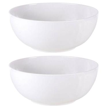 Imagem de Conjunto 2 Saladeiras Porcelana Branca 24cm Tramontina Maria Augusta Salada Sobremesa Buffet