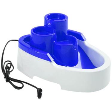 Imagem de Bebedouro Para Gatos Fonte Automática 2,5L DuraFont - Durapets, Azul