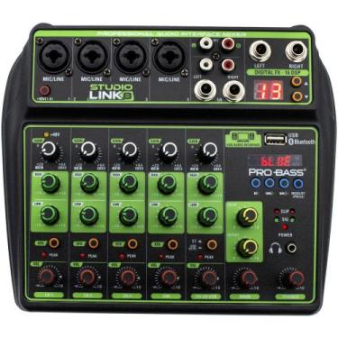 Imagem de Mesa de Som 8 Canais com Interface USB Pro Bass Studio Link 8