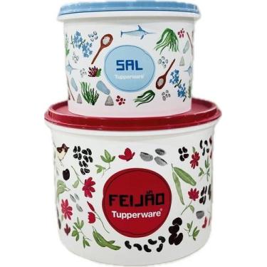 Imagem de Tupperware Kit 2 Peças Porta Feijão E Sal, Floral