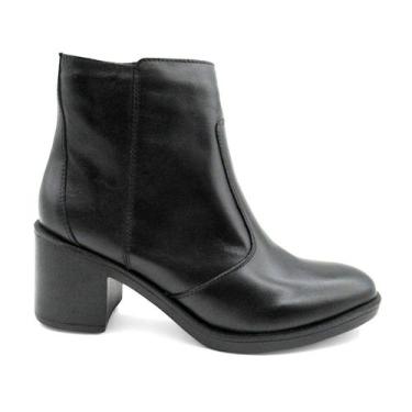 Imagem de Bota Feminina Cano Curto Via Paula 4970 de Couro - Via Paula Comfort, 