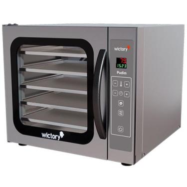 Imagem de Forno Elétrico 60 Litros Para Pudim Industrial Vapor 5 Esteiras Wictor