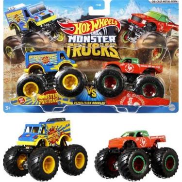 Imagem de Hot Wheels Monster Truck com 2 carros Mattel FYJ64