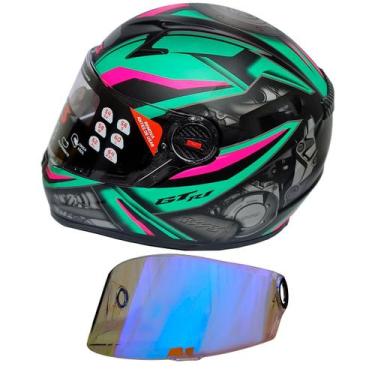 Imagem de Capacete Moto Fechado Fw3 Gtn R1 Gt Novas Cores + Viseira Revo Azul Tr