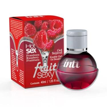 Imagem de Gel beijável para oral esquenta fruit sexy framboesa 40ml - int - Intt