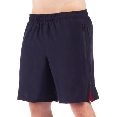 Imagem de Bermuda masculina esportiva poker media shorts sampa ziper, P, Marinho