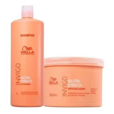 Imagem de Wella Kit Nutri-Enrich: Shampoo 1L e Máscara 500ml para Nutrição Profu