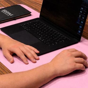 Imagem de Mouse Pad Grande 30x60cm PVC Antiderrapante Deskpad Gamer Cor:Rosa - Y