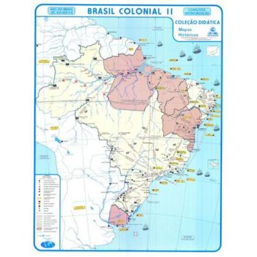 Imagem de Mapa Histórico - Brasil Colonial II - COM SUPORTE - Bia Mapas