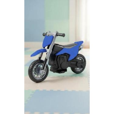 Imagem de Mini Moto Cross Elétrica Infantil Bivolt 6V Azul - Congratulations Sto